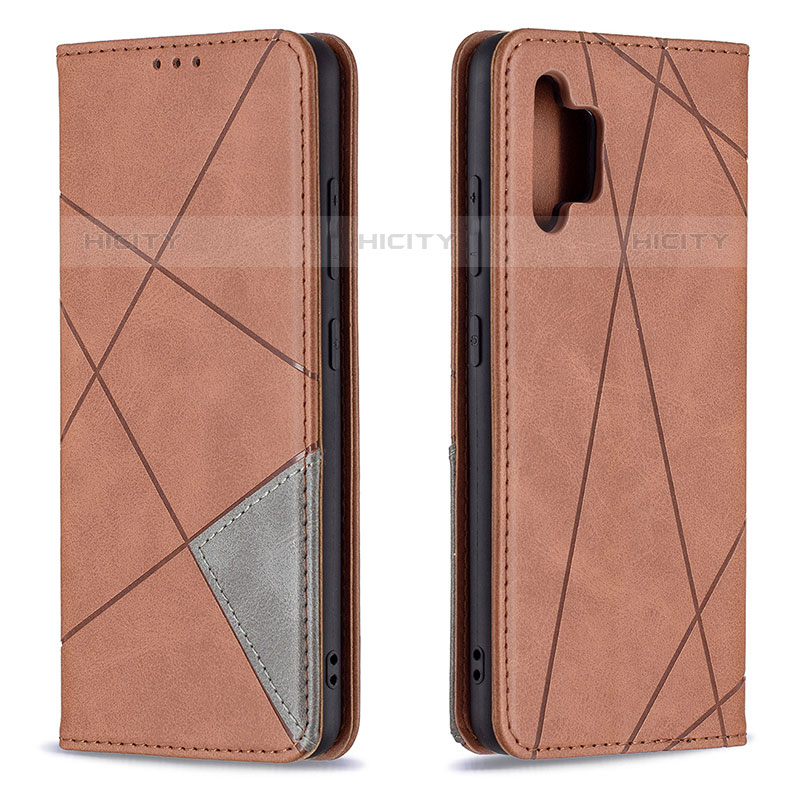 Custodia Portafoglio In Pelle Cover con Supporto B07F per Samsung Galaxy M32 5G Marrone