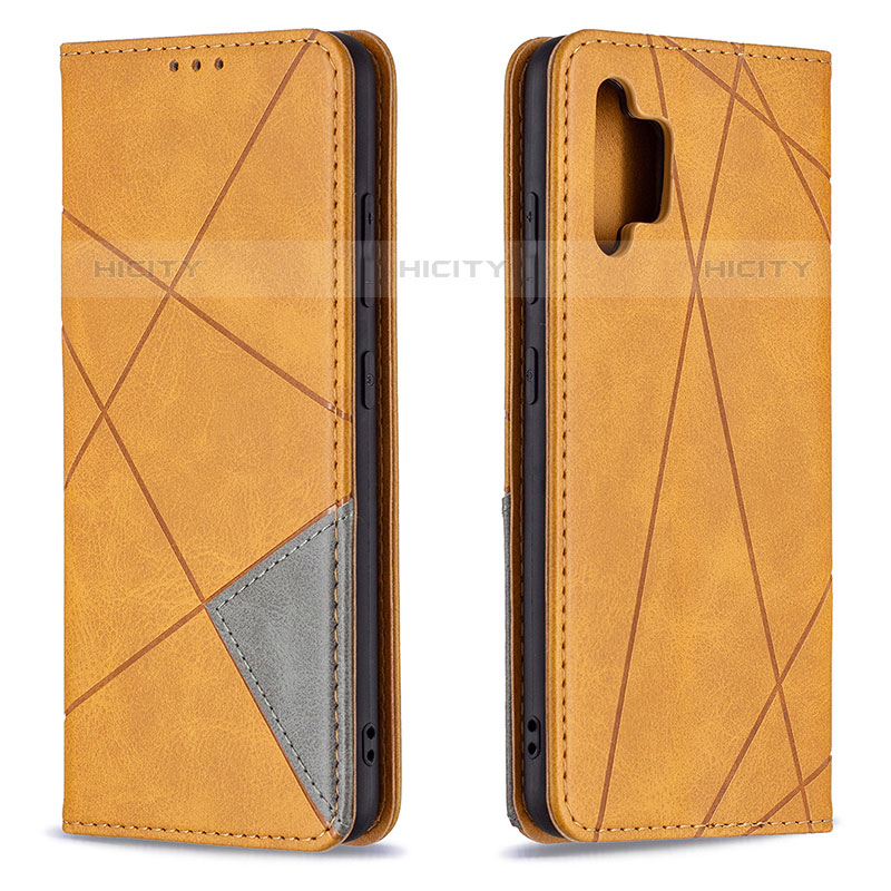 Custodia Portafoglio In Pelle Cover con Supporto B07F per Samsung Galaxy M32 5G Marrone Chiaro