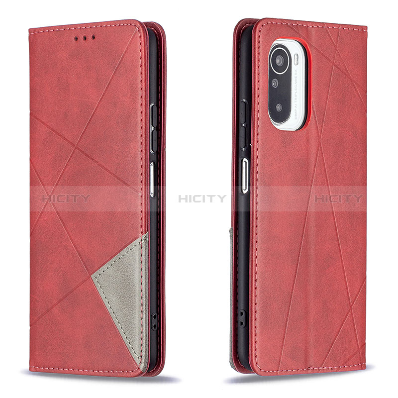 Custodia Portafoglio In Pelle Cover con Supporto B07F per Xiaomi Mi 11i 5G Rosso