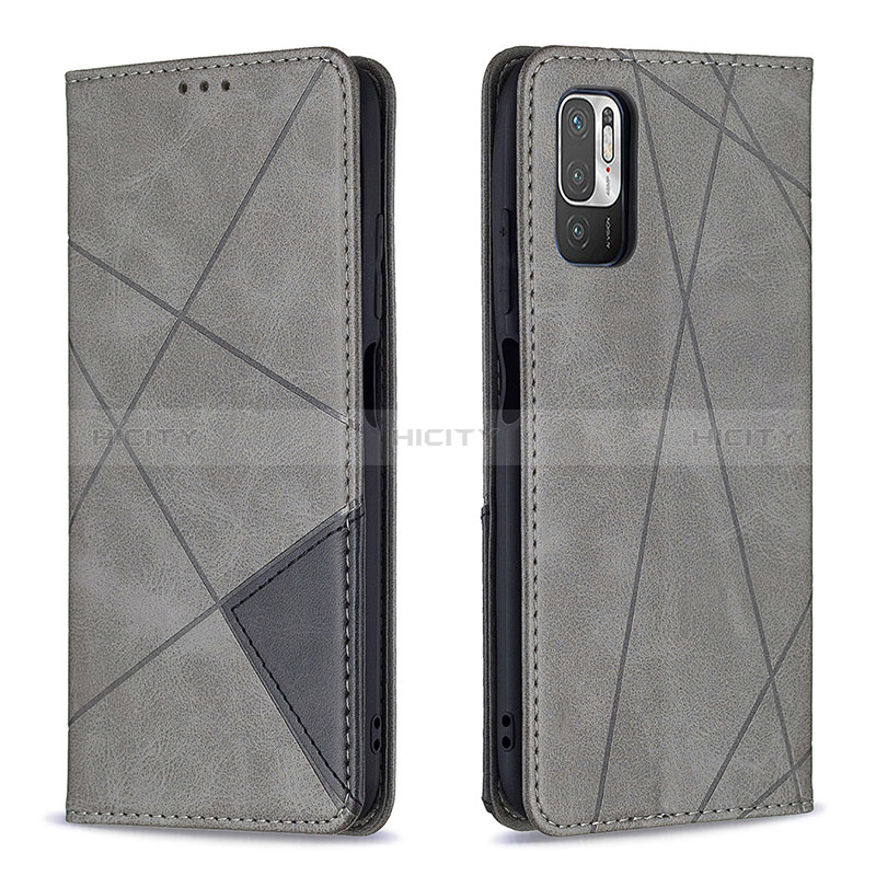 Custodia Portafoglio In Pelle Cover con Supporto B07F per Xiaomi POCO M3 Pro 5G Grigio