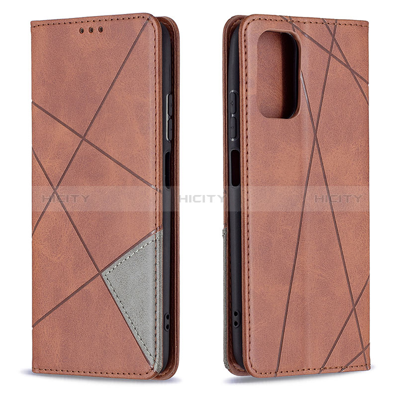 Custodia Portafoglio In Pelle Cover con Supporto B07F per Xiaomi Poco M5S Marrone