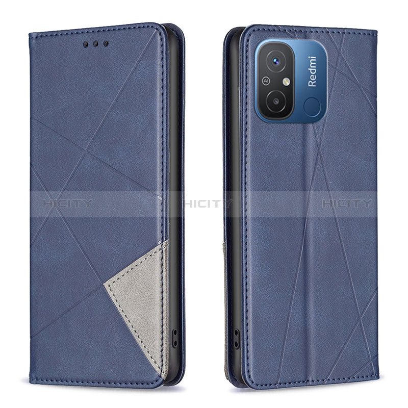 Custodia Portafoglio In Pelle Cover con Supporto B07F per Xiaomi Redmi 11A 4G Blu