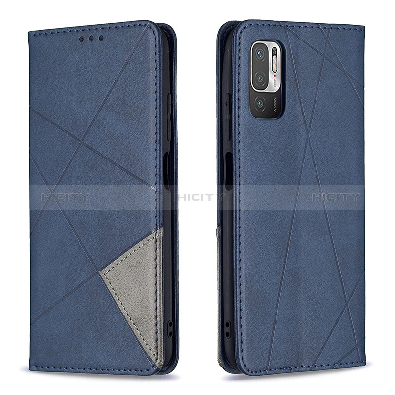 Custodia Portafoglio In Pelle Cover con Supporto B07F per Xiaomi Redmi Note 10 5G Blu