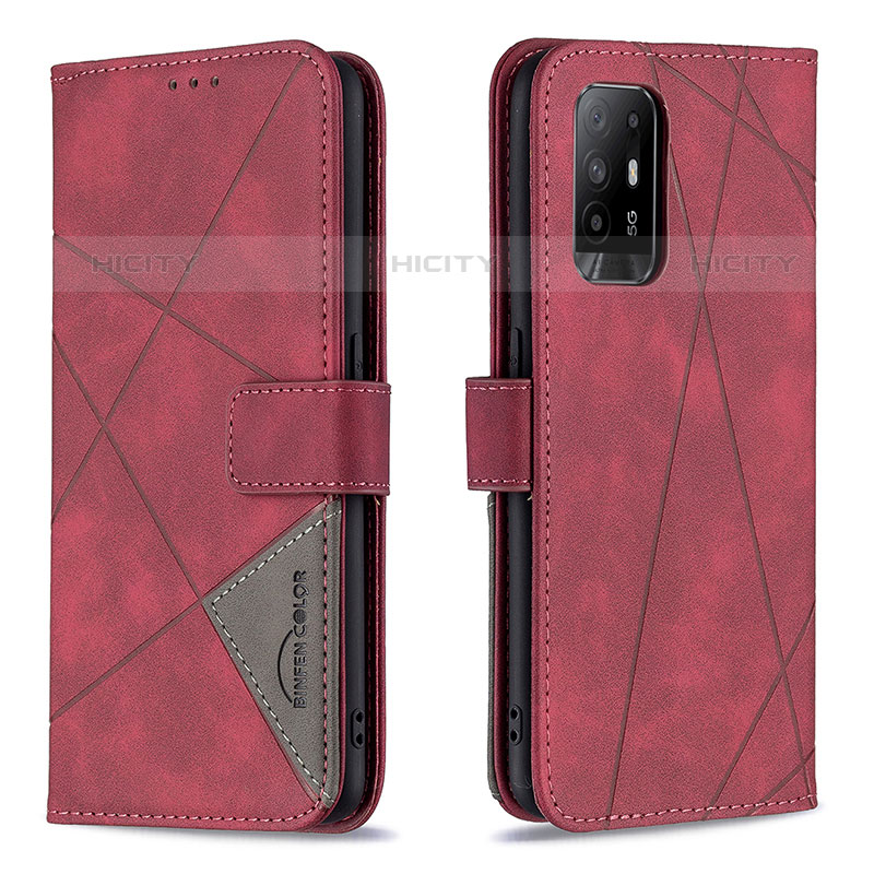 Custodia Portafoglio In Pelle Cover con Supporto B08F per Oppo A94 5G