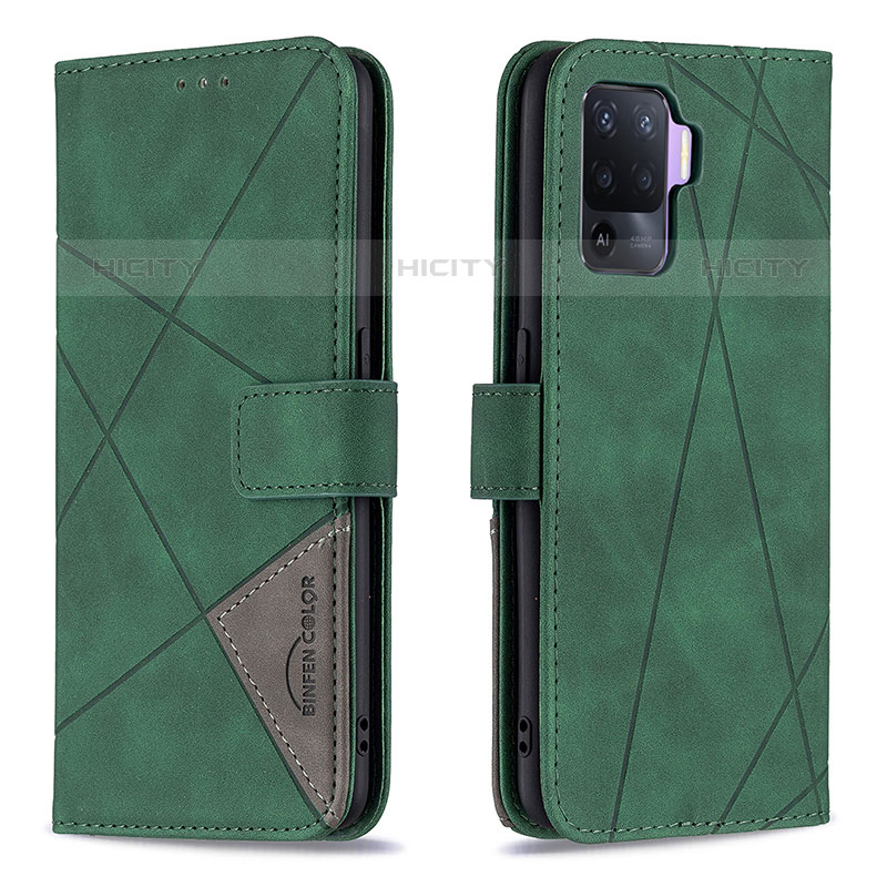 Custodia Portafoglio In Pelle Cover con Supporto B08F per Oppo F19 Pro