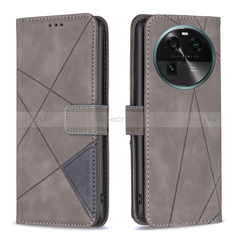 Custodia Portafoglio In Pelle Cover con Supporto B08F per Oppo Find X6 5G