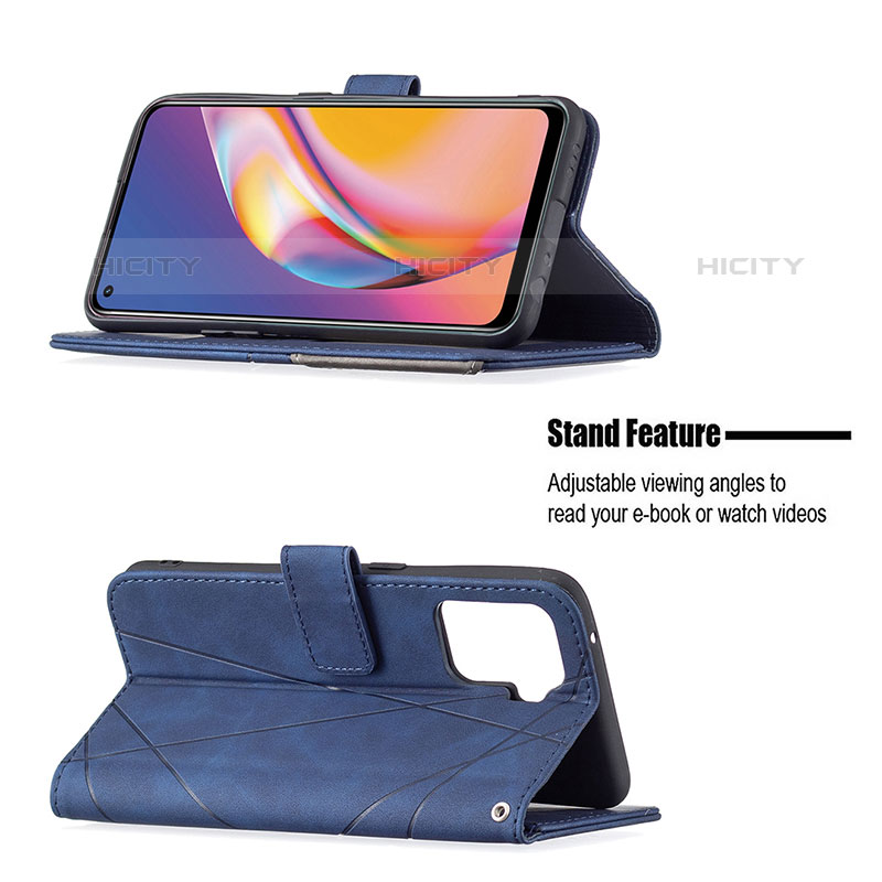 Custodia Portafoglio In Pelle Cover con Supporto B08F per Oppo Reno5 Lite