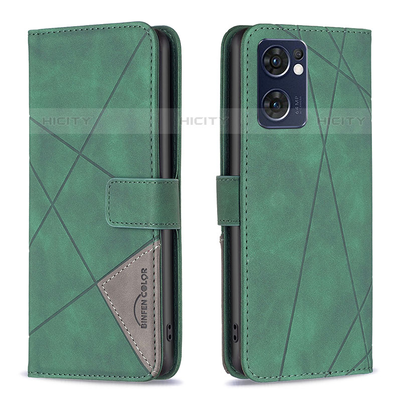 Custodia Portafoglio In Pelle Cover con Supporto B08F per Oppo Reno7 5G