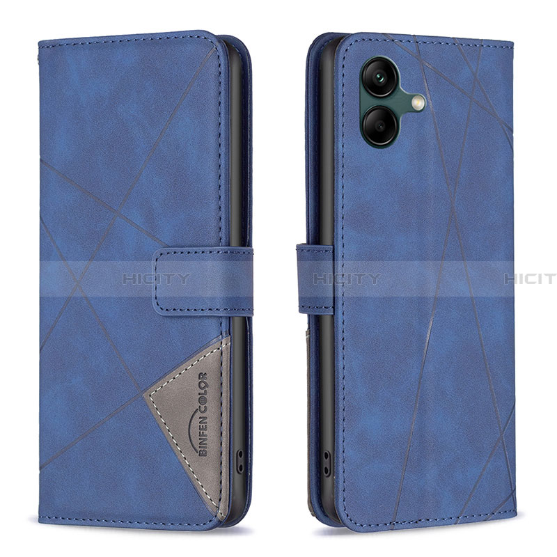 Custodia Portafoglio In Pelle Cover con Supporto B08F per Samsung Galaxy A04 4G Blu