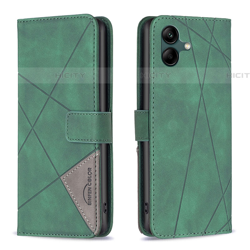 Custodia Portafoglio In Pelle Cover con Supporto B08F per Samsung Galaxy A04E Verde