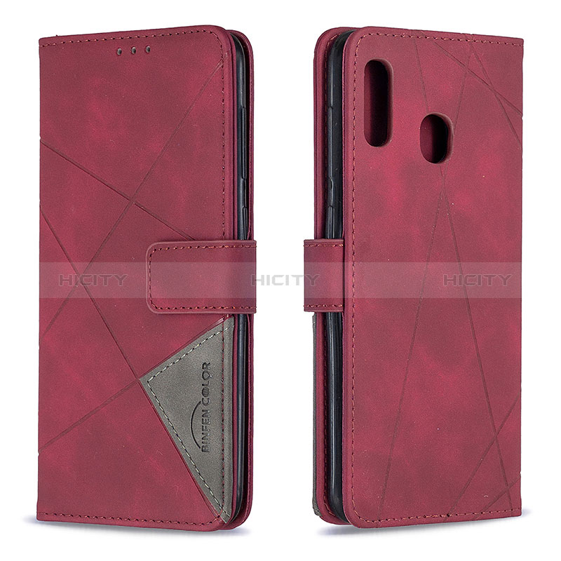 Custodia Portafoglio In Pelle Cover con Supporto B08F per Samsung Galaxy A20