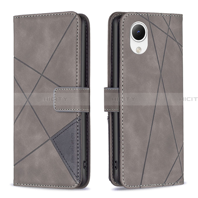 Custodia Portafoglio In Pelle Cover con Supporto B08F per Samsung Galaxy A23 5G SC-56C Grigio