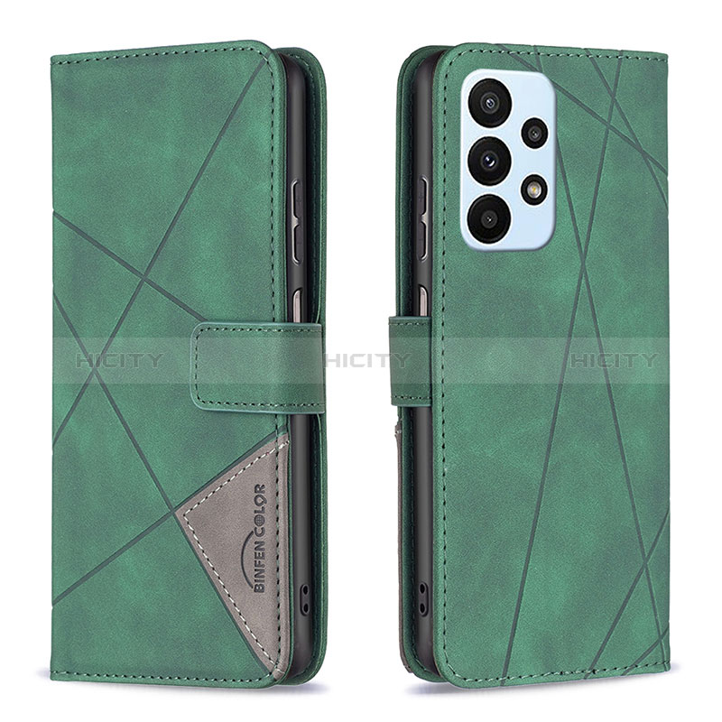 Custodia Portafoglio In Pelle Cover con Supporto B08F per Samsung Galaxy A23 5G Verde