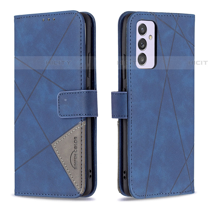 Custodia Portafoglio In Pelle Cover con Supporto B08F per Samsung Galaxy A24 4G Blu