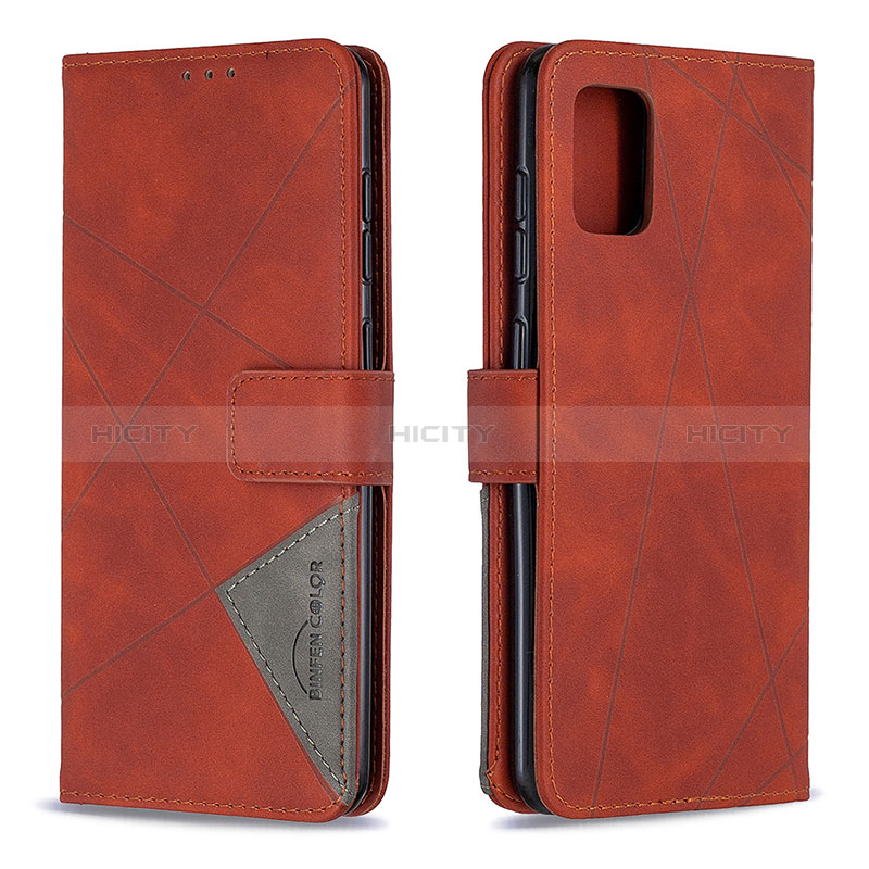 Custodia Portafoglio In Pelle Cover con Supporto B08F per Samsung Galaxy A31 Arancione