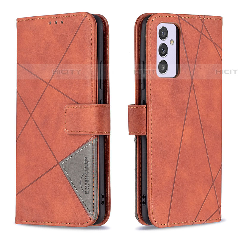 Custodia Portafoglio In Pelle Cover con Supporto B08F per Samsung Galaxy A34 5G Arancione