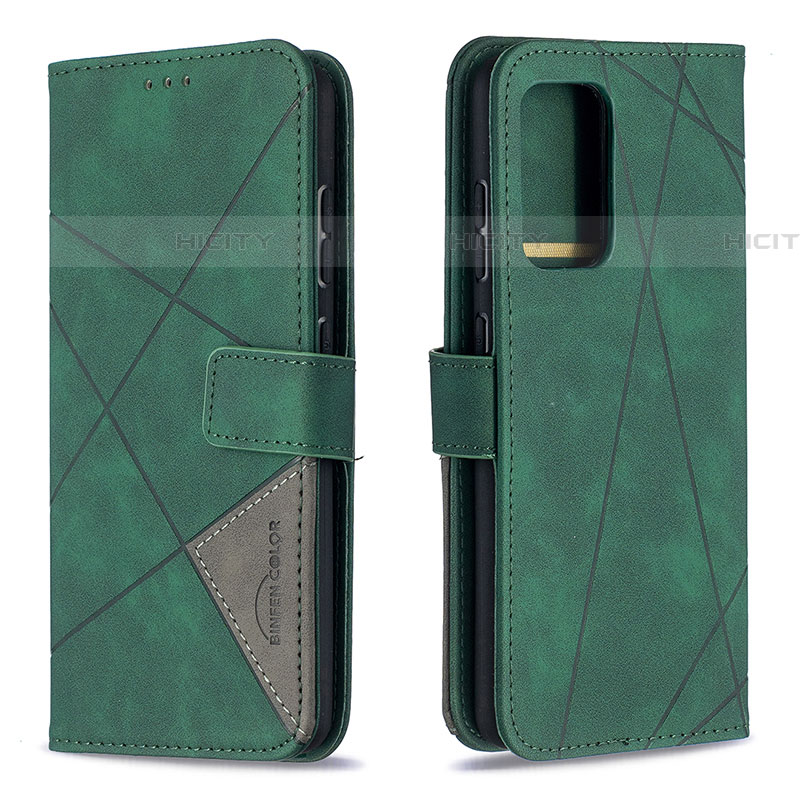 Custodia Portafoglio In Pelle Cover con Supporto B08F per Samsung Galaxy A52 5G Verde