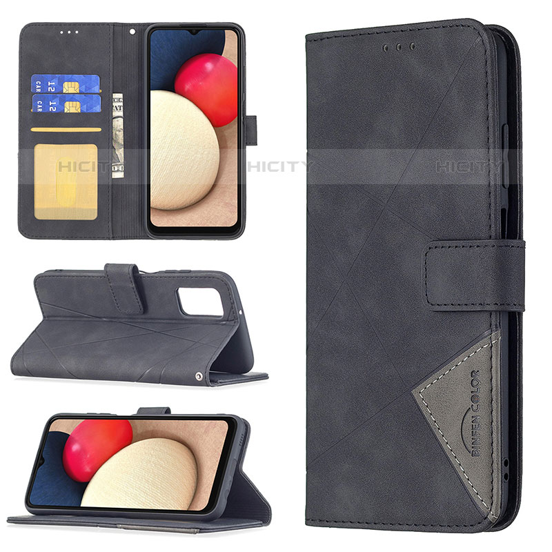 Custodia Portafoglio In Pelle Cover con Supporto B08F per Samsung Galaxy M02s