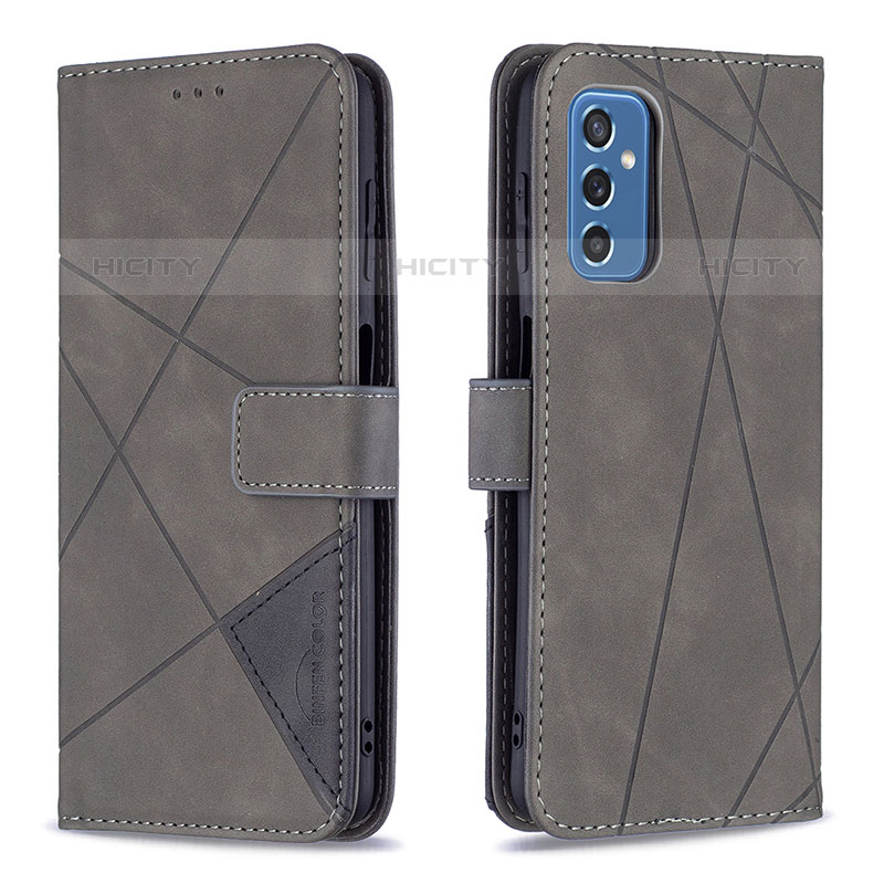 Custodia Portafoglio In Pelle Cover con Supporto B08F per Samsung Galaxy M52 5G Grigio