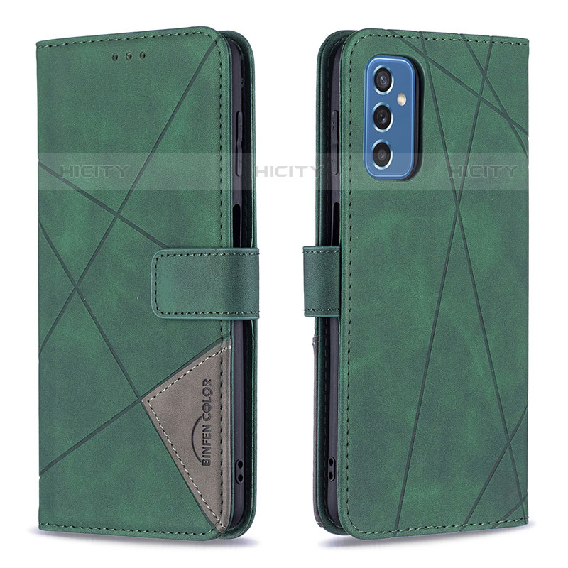 Custodia Portafoglio In Pelle Cover con Supporto B08F per Samsung Galaxy M52 5G Verde