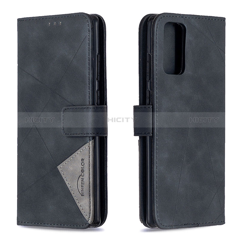 Custodia Portafoglio In Pelle Cover con Supporto B08F per Samsung Galaxy Note 20 5G Nero