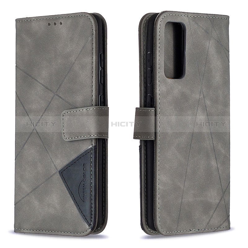 Custodia Portafoglio In Pelle Cover con Supporto B08F per Samsung Galaxy S20 FE 5G Grigio