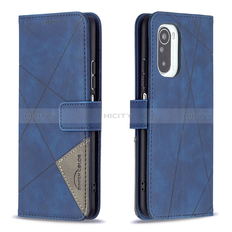 Custodia Portafoglio In Pelle Cover con Supporto B08F per Xiaomi Mi 11i 5G Blu