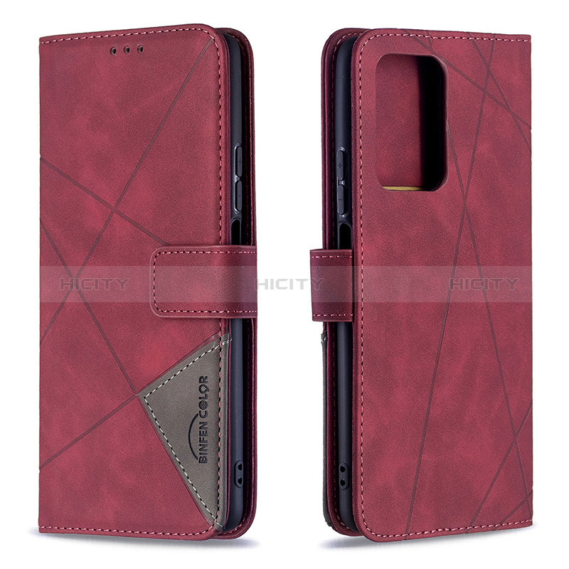 Custodia Portafoglio In Pelle Cover con Supporto B08F per Xiaomi Mi 11T 5G Rosso