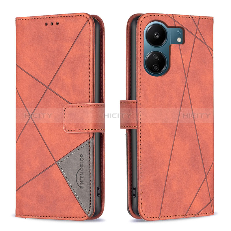 Custodia Portafoglio In Pelle Cover con Supporto B08F per Xiaomi Poco C65