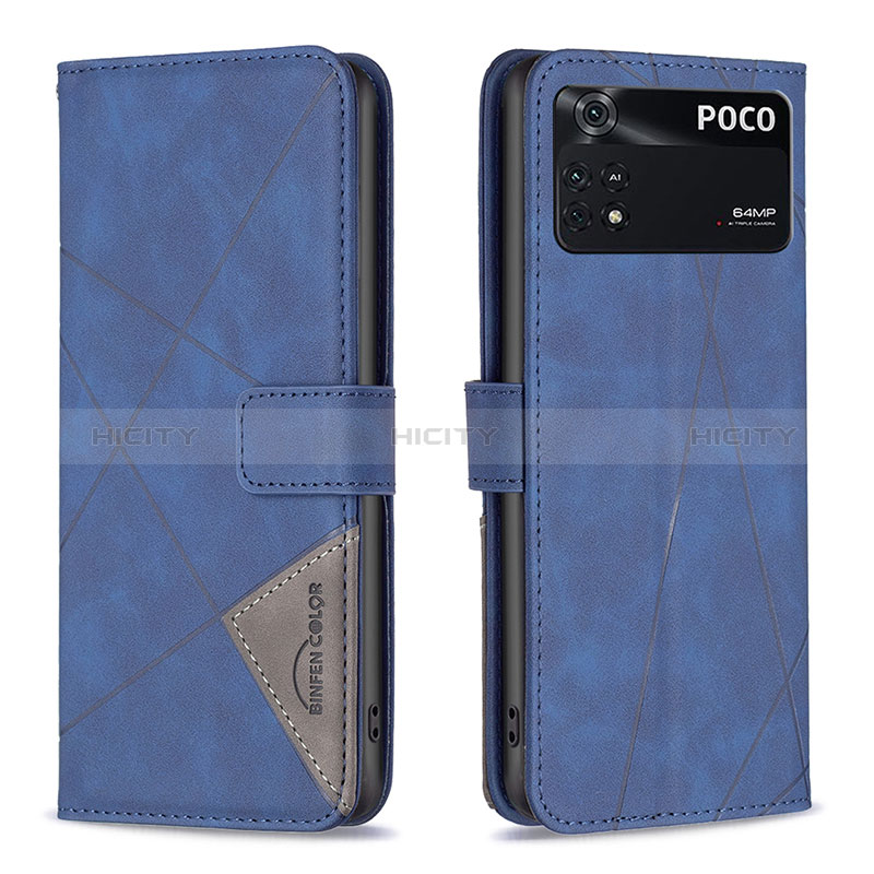 Custodia Portafoglio In Pelle Cover con Supporto B08F per Xiaomi Poco M4 Pro 4G