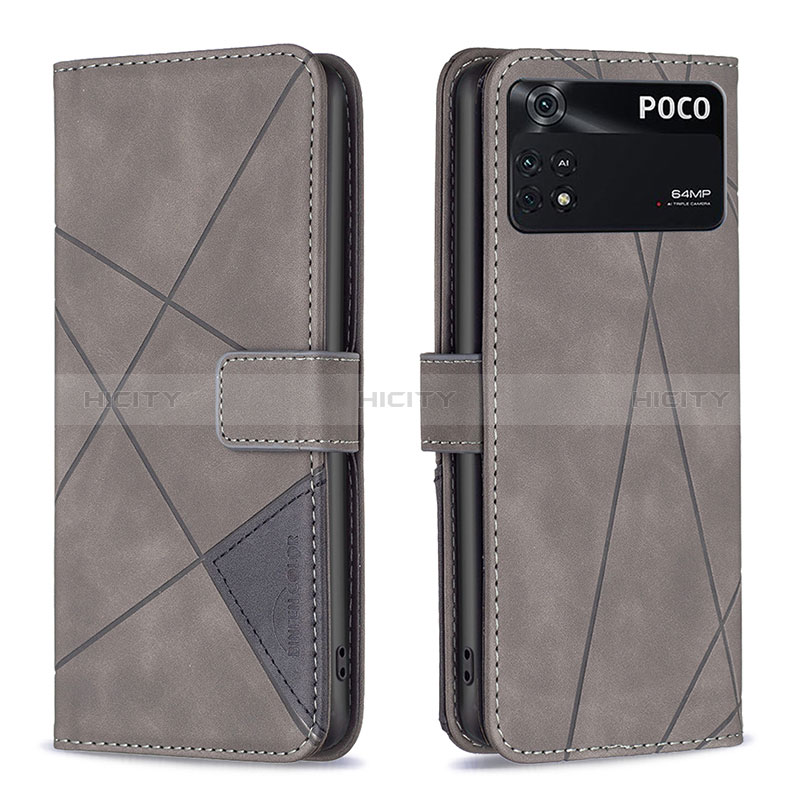 Custodia Portafoglio In Pelle Cover con Supporto B08F per Xiaomi Poco M4 Pro 4G