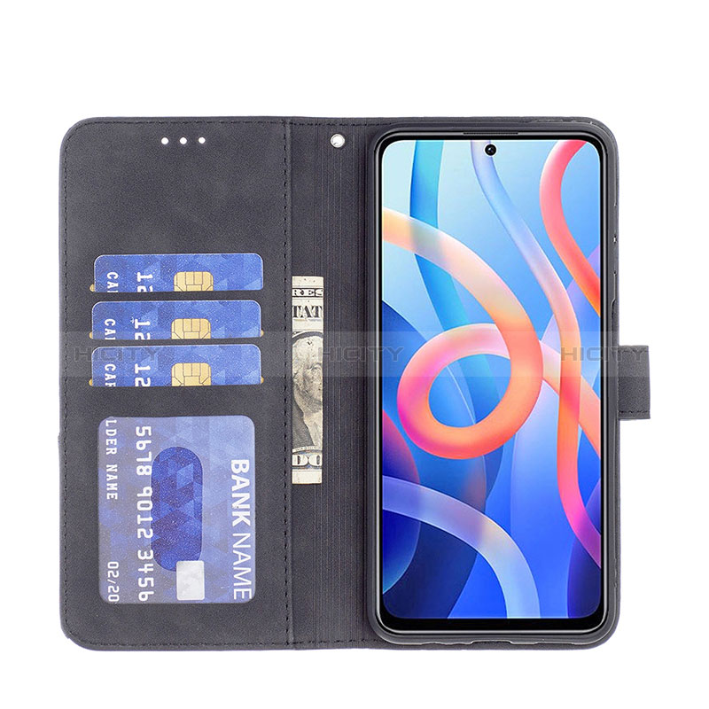 Custodia Portafoglio In Pelle Cover con Supporto B08F per Xiaomi Poco M4 Pro 5G