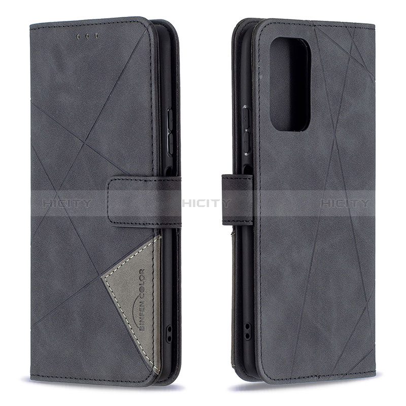 Custodia Portafoglio In Pelle Cover con Supporto B08F per Xiaomi Redmi Note 10 Pro 4G Nero