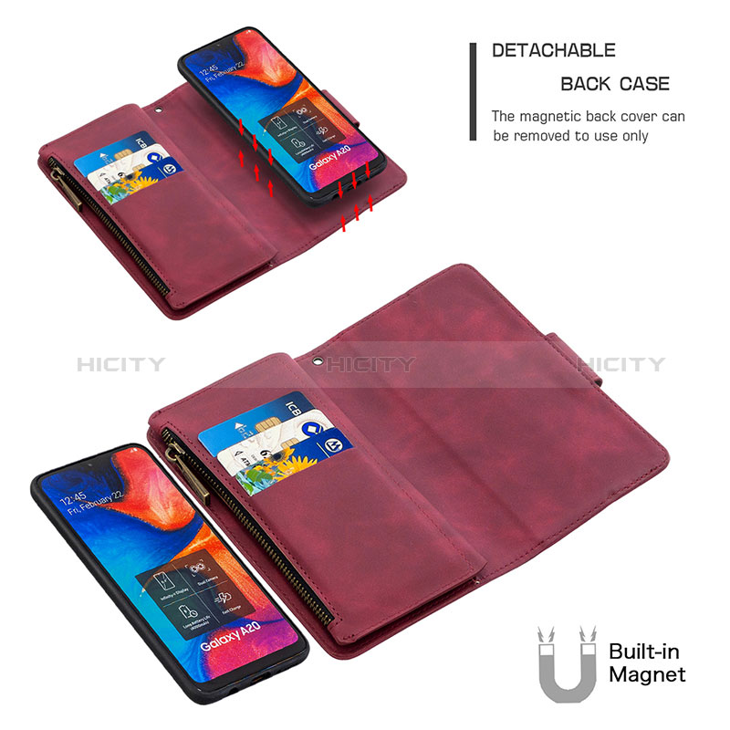 Custodia Portafoglio In Pelle Cover con Supporto B09F per Samsung Galaxy A20