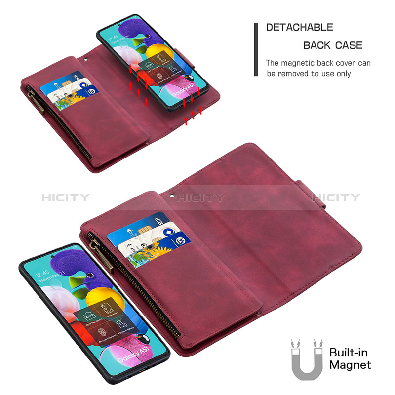 Custodia Portafoglio In Pelle Cover con Supporto B09F per Samsung Galaxy A51 5G