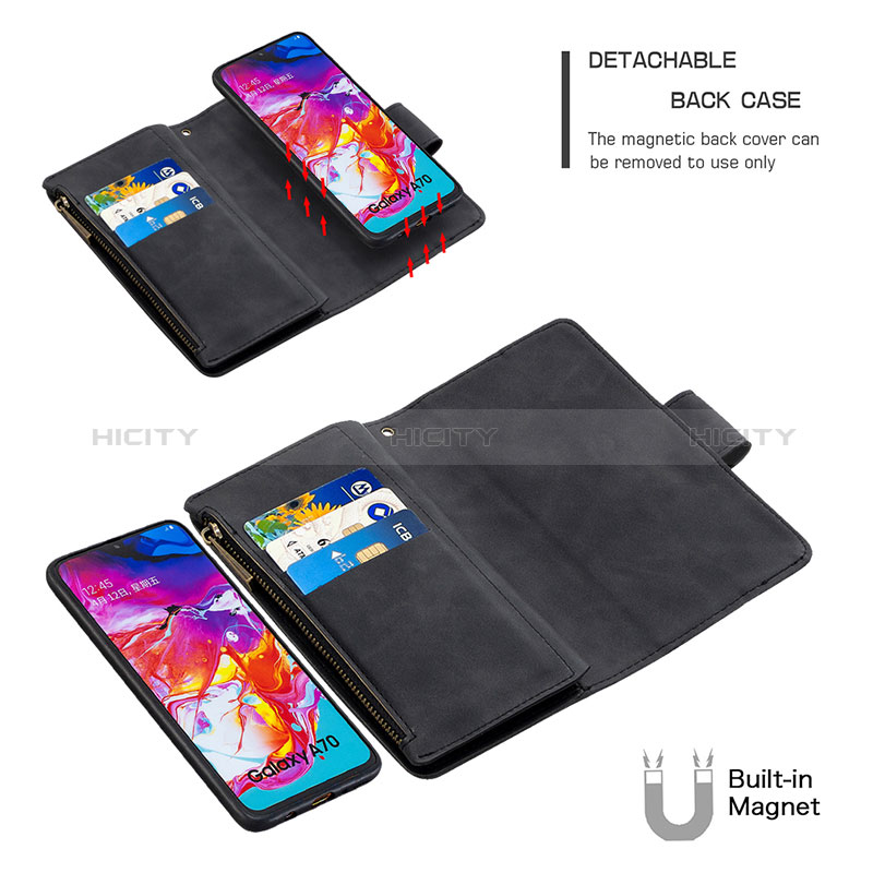 Custodia Portafoglio In Pelle Cover con Supporto B09F per Samsung Galaxy A70