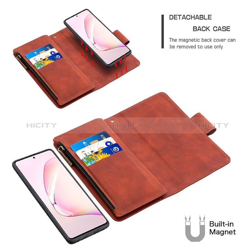 Custodia Portafoglio In Pelle Cover con Supporto B09F per Samsung Galaxy Note 10 Lite