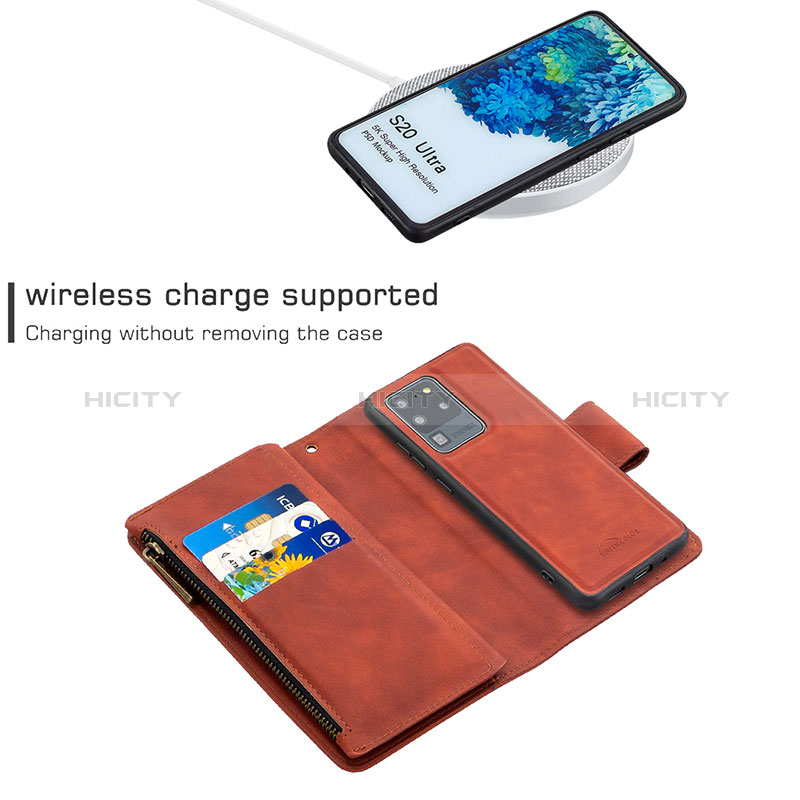 Custodia Portafoglio In Pelle Cover con Supporto B09F per Samsung Galaxy S20 Ultra