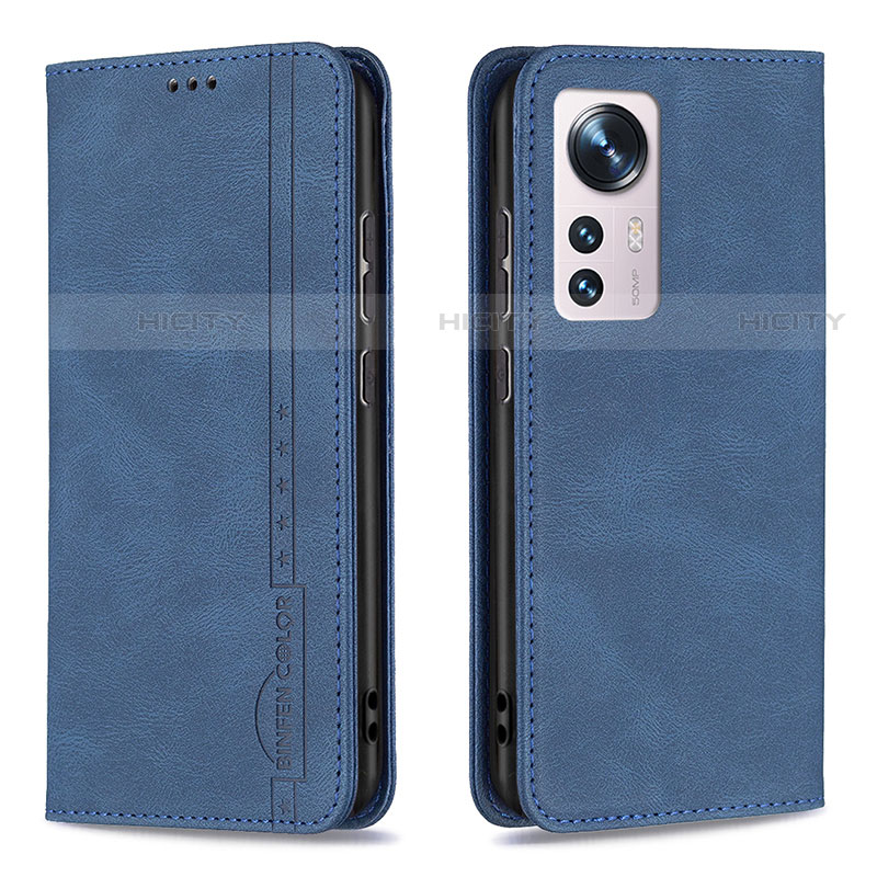 Custodia Portafoglio In Pelle Cover con Supporto B09F per Xiaomi Mi 12S 5G Blu