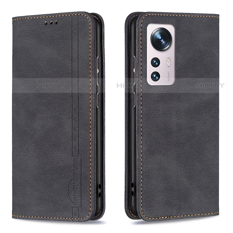 Custodia Portafoglio In Pelle Cover con Supporto B09F per Xiaomi Mi 12X 5G Nero