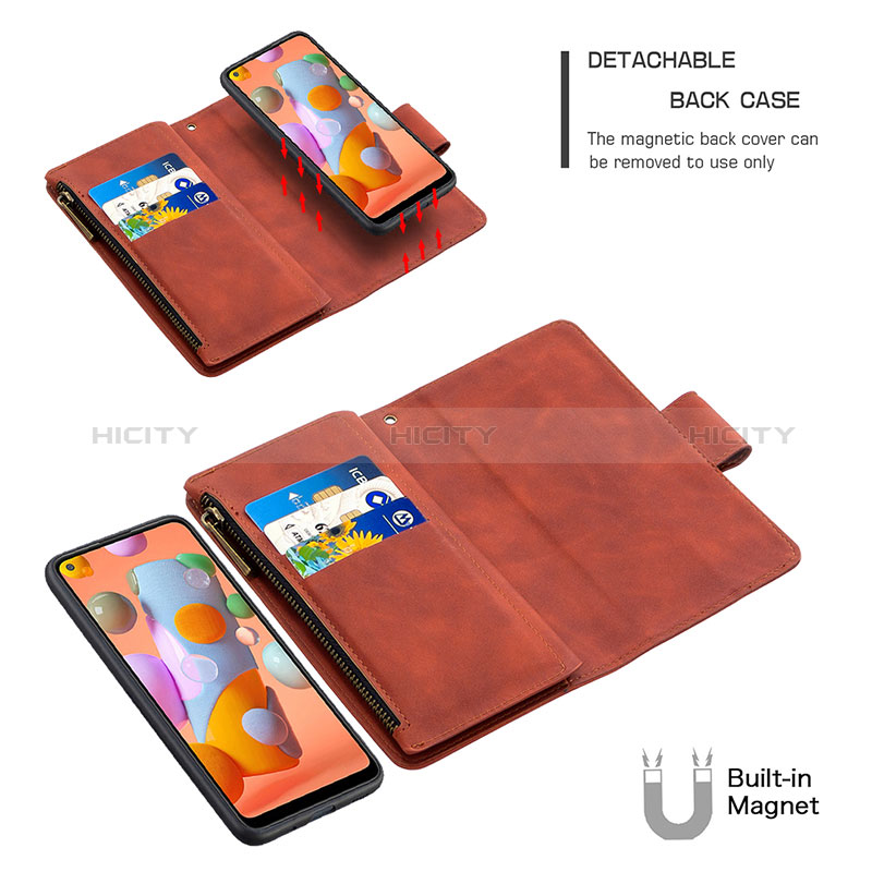 Custodia Portafoglio In Pelle Cover con Supporto B10F per Samsung Galaxy A11