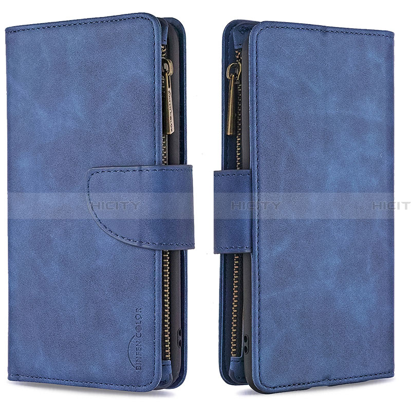 Custodia Portafoglio In Pelle Cover con Supporto B10F per Samsung Galaxy A32 5G Blu