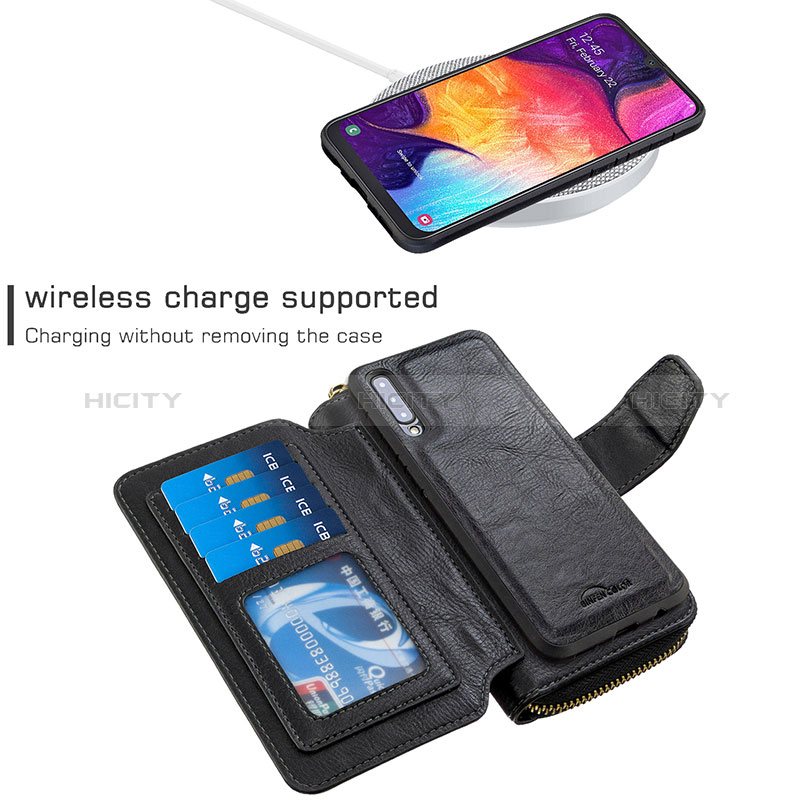 Custodia Portafoglio In Pelle Cover con Supporto B10F per Samsung Galaxy A50S