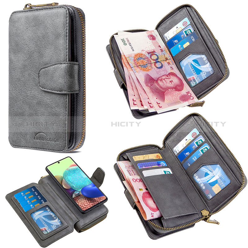 Custodia Portafoglio In Pelle Cover con Supporto B10F per Samsung Galaxy A71 5G