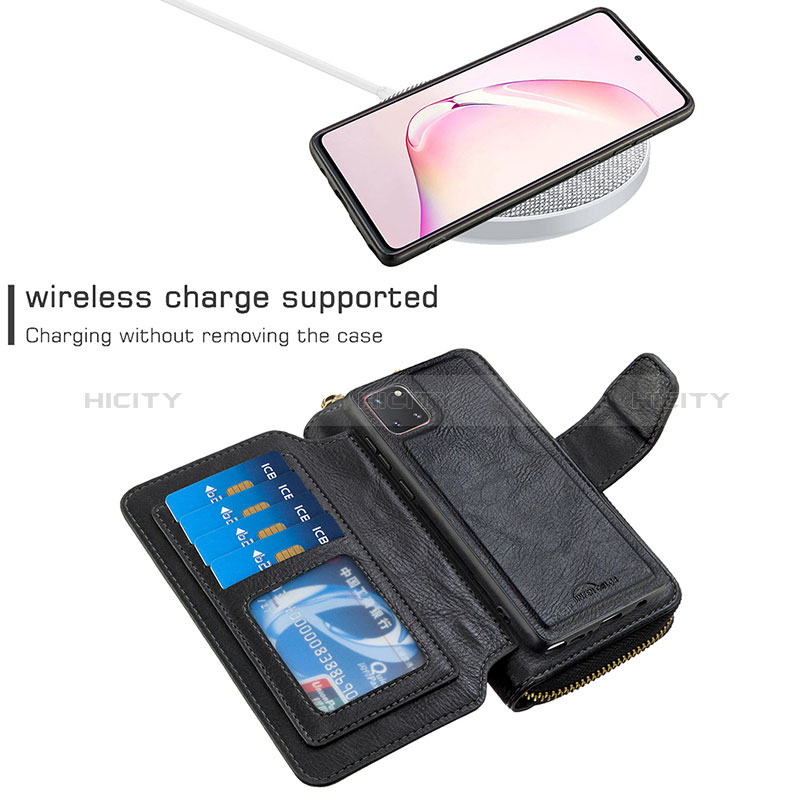 Custodia Portafoglio In Pelle Cover con Supporto B10F per Samsung Galaxy M60s