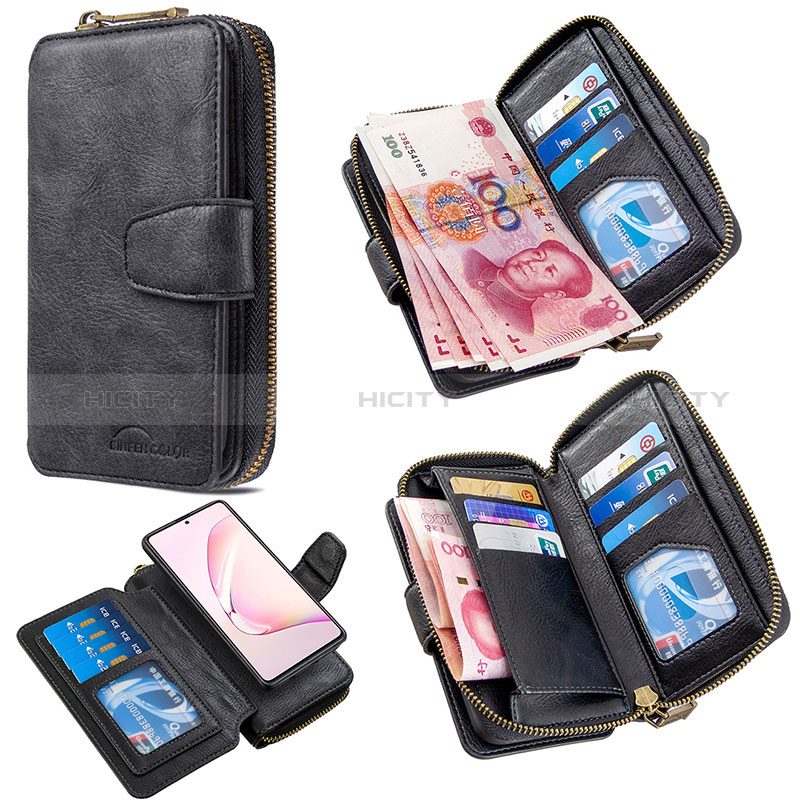 Custodia Portafoglio In Pelle Cover con Supporto B10F per Samsung Galaxy Note 10 Lite