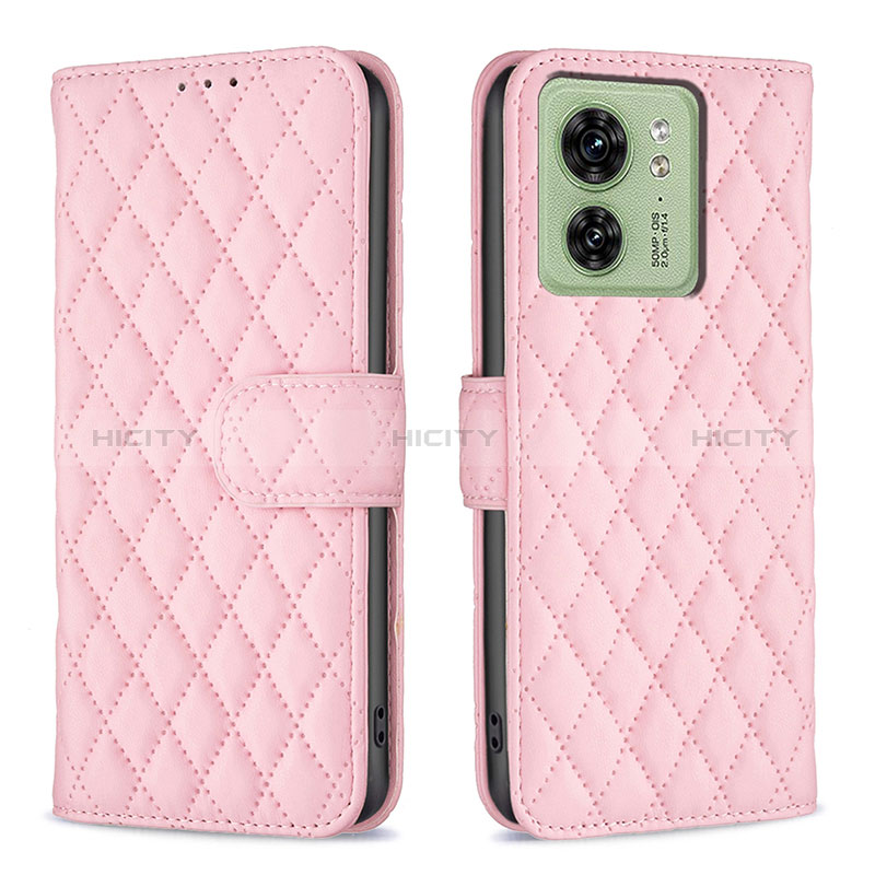 Custodia Portafoglio In Pelle Cover con Supporto B11F per Motorola Moto Edge (2023) 5G Oro Rosa