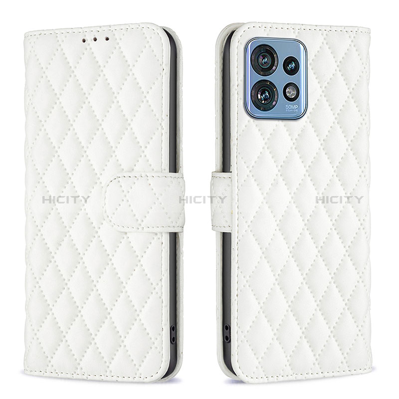 Custodia Portafoglio In Pelle Cover con Supporto B11F per Motorola Moto X40 5G Bianco