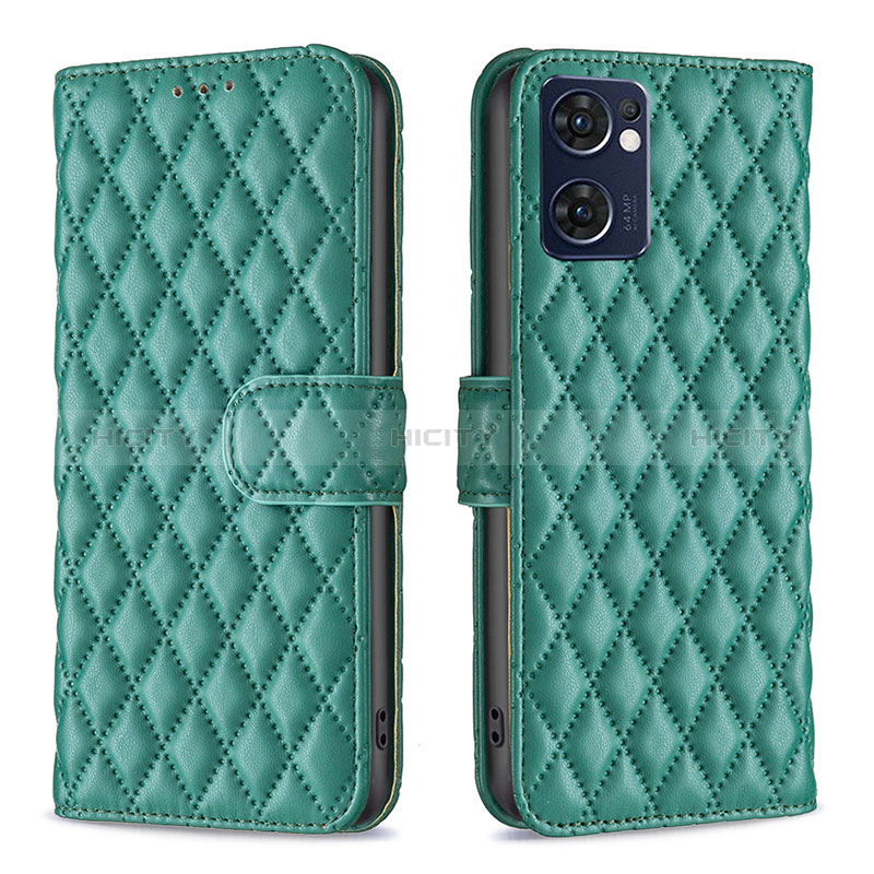 Custodia Portafoglio In Pelle Cover con Supporto B11F per OnePlus Nord CE 2 5G Verde