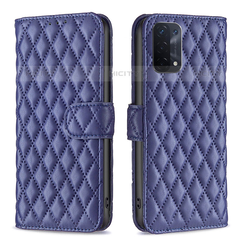 Custodia Portafoglio In Pelle Cover con Supporto B11F per OnePlus Nord N200 5G Blu